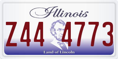 IL license plate Z444773