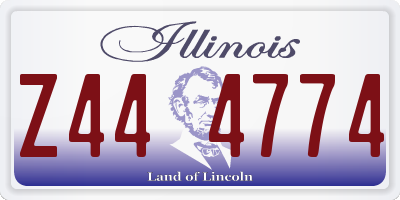 IL license plate Z444774
