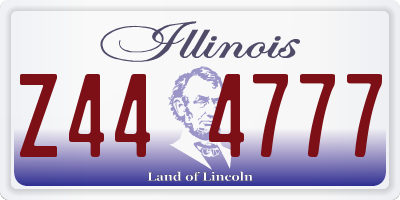 IL license plate Z444777
