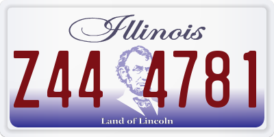 IL license plate Z444781