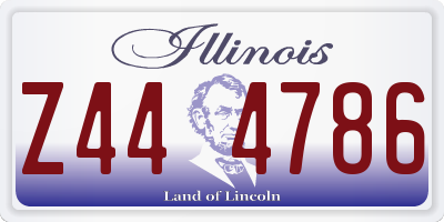 IL license plate Z444786