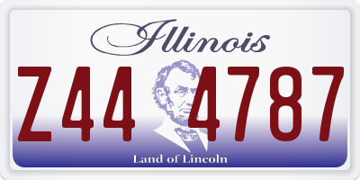 IL license plate Z444787