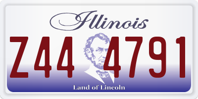 IL license plate Z444791