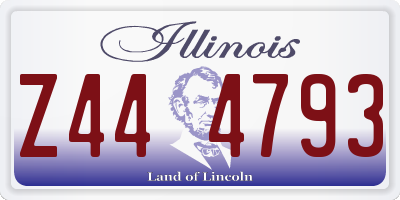 IL license plate Z444793
