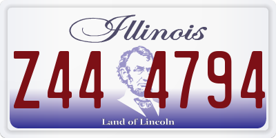 IL license plate Z444794