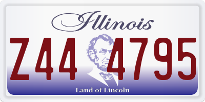 IL license plate Z444795