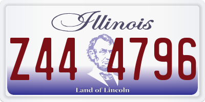 IL license plate Z444796