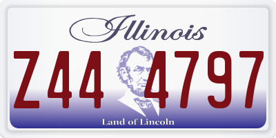 IL license plate Z444797