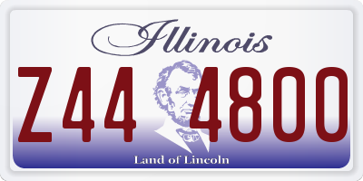 IL license plate Z444800