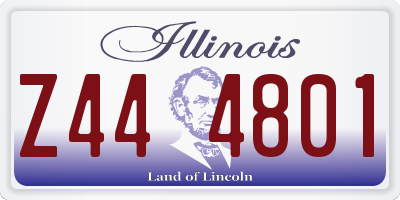 IL license plate Z444801