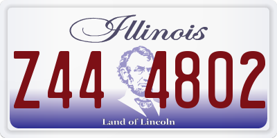 IL license plate Z444802