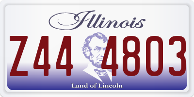 IL license plate Z444803