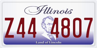 IL license plate Z444807