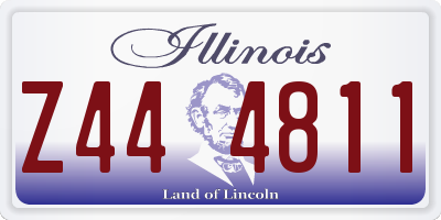 IL license plate Z444811