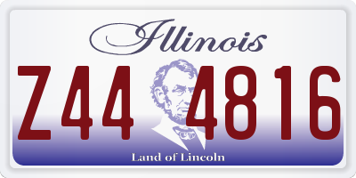 IL license plate Z444816