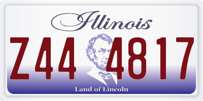 IL license plate Z444817