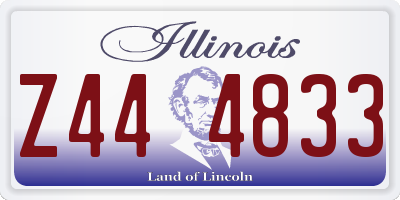 IL license plate Z444833