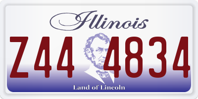 IL license plate Z444834