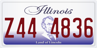 IL license plate Z444836