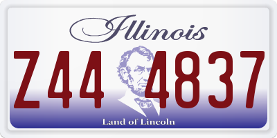 IL license plate Z444837