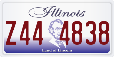 IL license plate Z444838