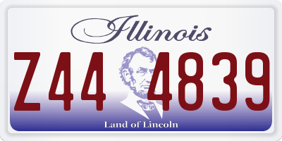 IL license plate Z444839