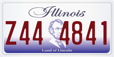 IL license plate Z444841