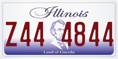 IL license plate Z444844