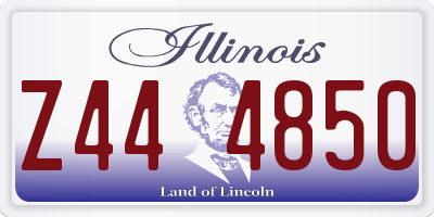 IL license plate Z444850
