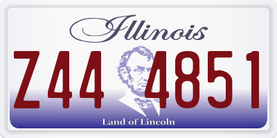 IL license plate Z444851