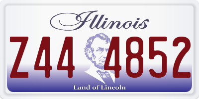 IL license plate Z444852