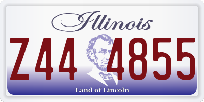 IL license plate Z444855