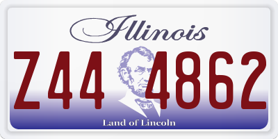 IL license plate Z444862