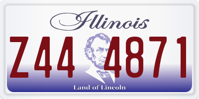 IL license plate Z444871