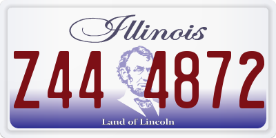 IL license plate Z444872