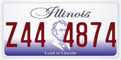 IL license plate Z444874