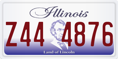 IL license plate Z444876