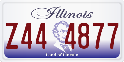 IL license plate Z444877