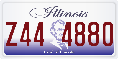 IL license plate Z444880