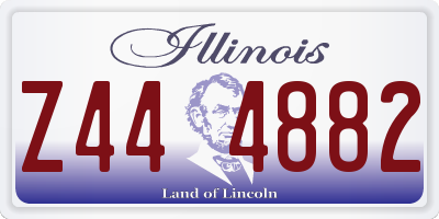 IL license plate Z444882