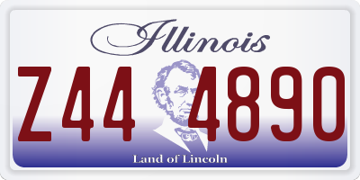 IL license plate Z444890