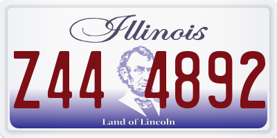 IL license plate Z444892