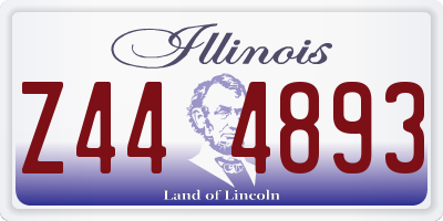 IL license plate Z444893
