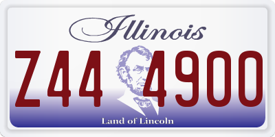 IL license plate Z444900