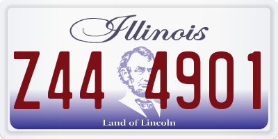 IL license plate Z444901