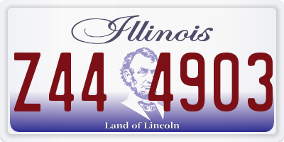 IL license plate Z444903