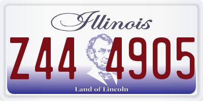 IL license plate Z444905