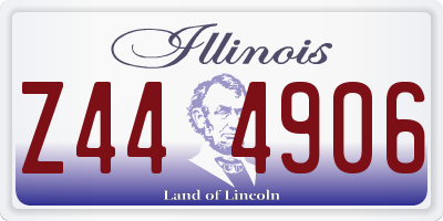 IL license plate Z444906