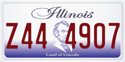 IL license plate Z444907