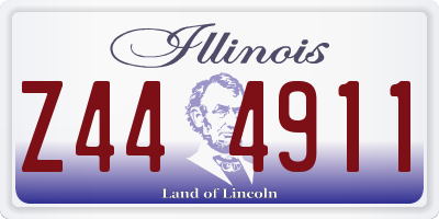 IL license plate Z444911